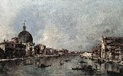 GUARDI, Francesco The Grand Canal with San Simeone Piccolo and Santa Lucia sdg oil painting on canvas